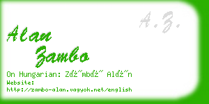 alan zambo business card